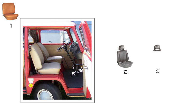 Volkswagen Bus and Vanagon Seat Covers Front Buckets Volkswagen Bus and Vanagon Seat Covers Front Buckets