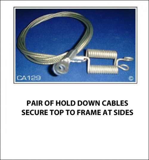 1964-1/2-1965 Ford Mustang convertible top hold down tension cables, p