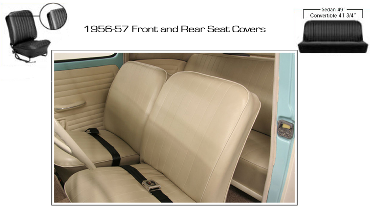Volkswagen Beetle Seat Covers Sedan Full Sets Front Rear - 1971 Vw Beetle Seat Covers
