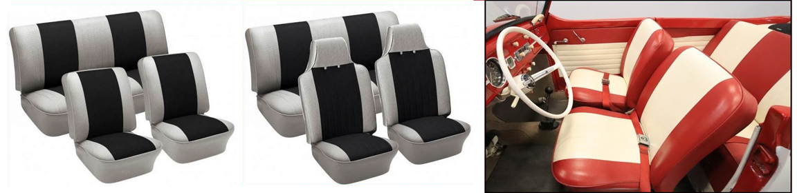 SJS Carstyling Black Seat Covers For VW Beetle 1300-1303 Sedan – Front & Rear